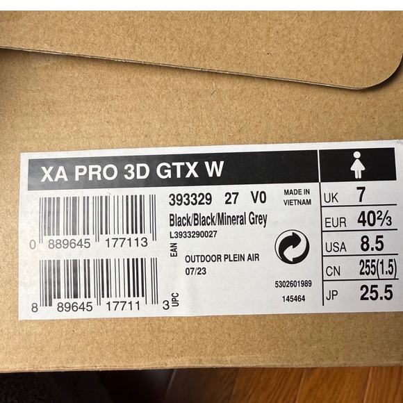 Salomon Trail Running Shoes XA Pro 3D GTX Womens 8.5 Gore-Tex Black Waterproof - Picture 4 of 9